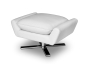 Preview: comfortable footstool leather white